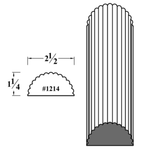 1214 Half Round Beaded Column Molding