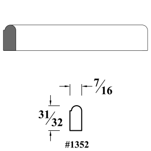 1352 Inset Bead Molding