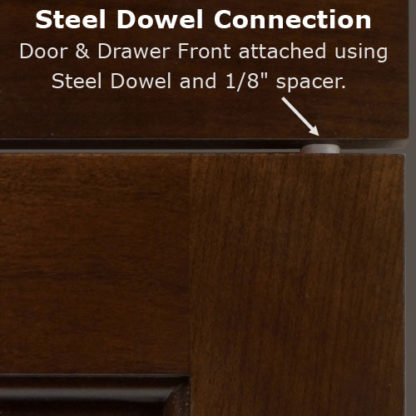 Sample Cabinet Door and Drawer Front - Attached with Steel Dowel - alternate image