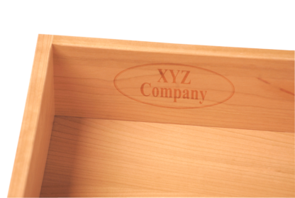 Select Cherry Dovetail Drawer Box with Laser Engraving-Alt View