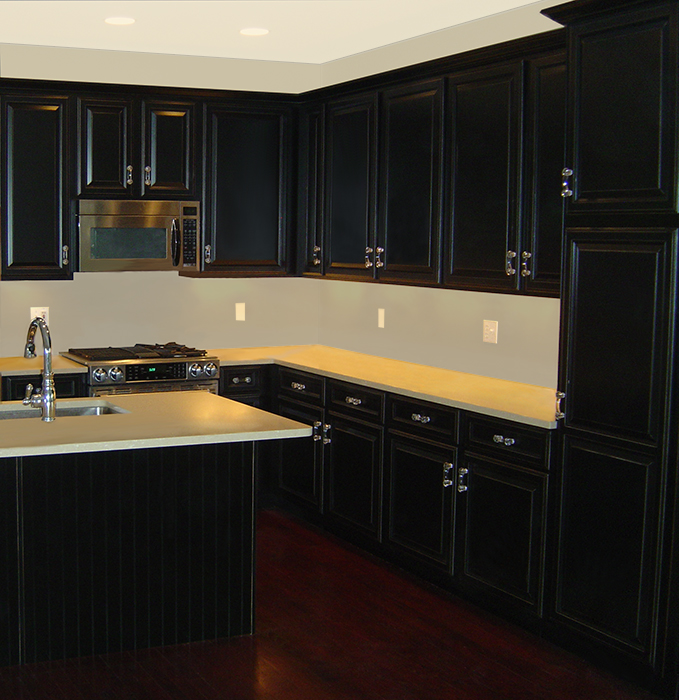 Black Painted Kitchen Cabinetry Walzcraft