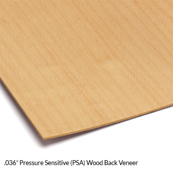 .036" Pressure Sensitive Adhesive (Peel & Stick) Wood Back Veneer for Cabinet Refacing
