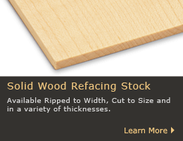 View Refacing Materials - Solid Wood Refacing Stock
