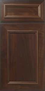 (S504) Linwood Walnut Applied Molding Mitered Cabinet Door