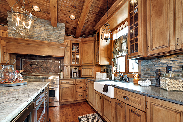 Heart of the Home - Rustic Kitchen with WalzCraft Cabinet Doors