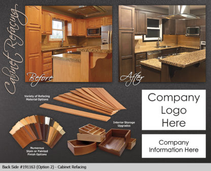Customizable Marketing Cards Back Side - Cabinet Refacing