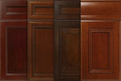 Combination Stain Finish on WalzCraft Cabinet Doors