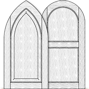 Qtr Half Gothic Doors