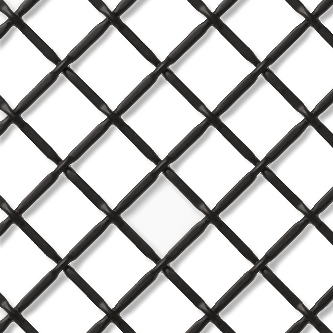 Wire Mesh Grille (Round-Press Crimped) in Wrought Iron