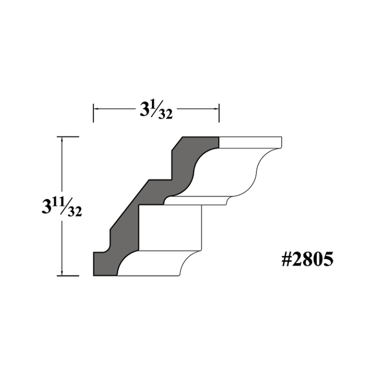 Solid Wood Crown Molding 2468 WalzCraft