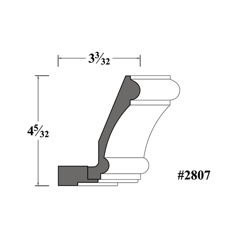 Solid Wood Crown Molding 2807 WalzCraft