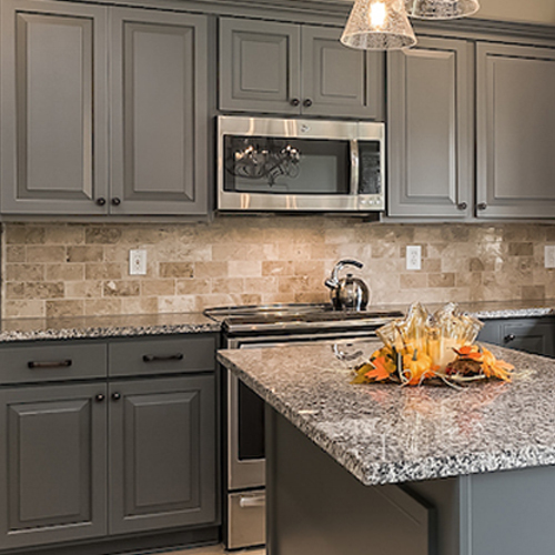 Two-Tone Gray Kitchen Reface by Kitchen Solvers Columbus