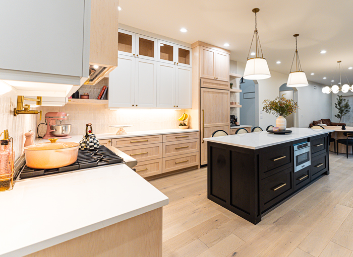 Three Tone Kitchen by Cypress Cabinets