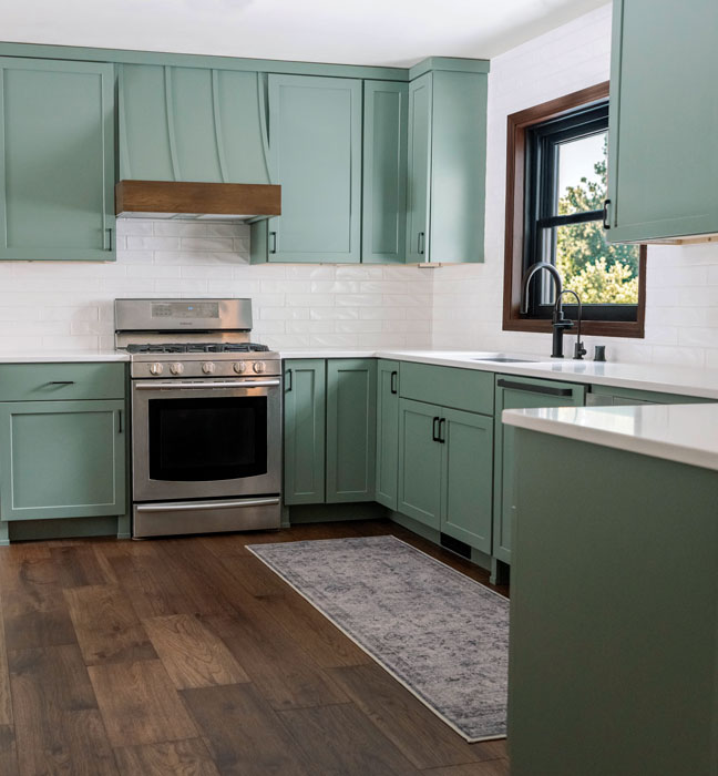 Painted Green Shaker Kitchen